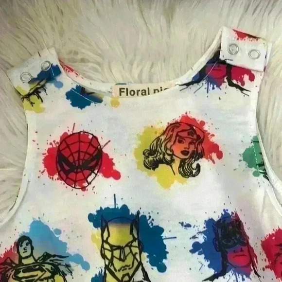 New! Super Hero Jumpsuit Sz 70 ( 6-12months) - Picture 4 of 7